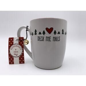 Peppermint & Pine "Deck the Halls" Christmas Mug Holiday Coffee Cup NEW